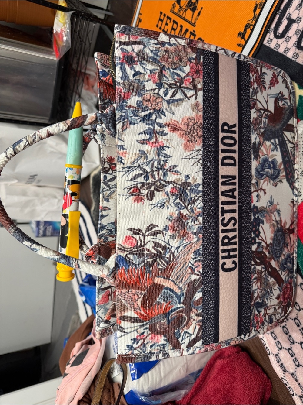 Low price Christian Dior Floral Logo Tote